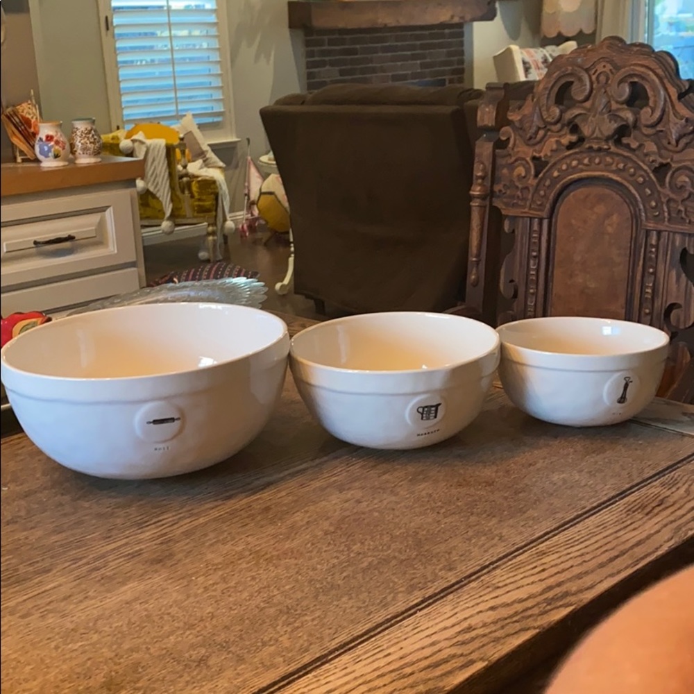 Rae Dunn Roll Measure Mix Bowls
